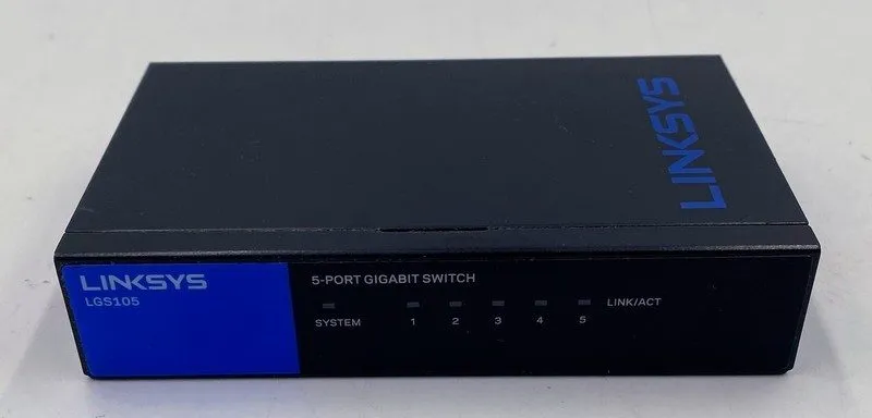 Коммутатор Linksys LGS105 5-Port Gigabit Desktop Ethernet Network Switch — фото лота 1