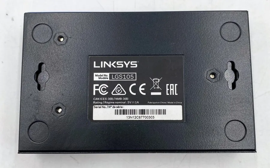 Коммутатор Linksys LGS105 5-Port Gigabit Desktop Ethernet Network Switch — фото лота 3