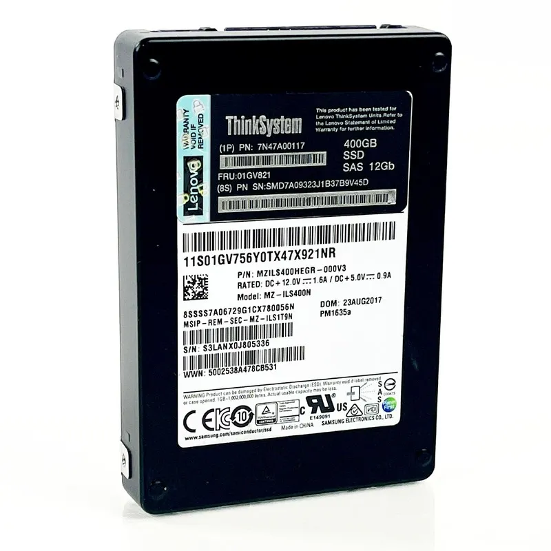 Сервер Lenovo ThinkSystem 400GB 7N47A00117 01GV821 SAS 2.5" SFF 12Gb Server SSD — фото лота 1