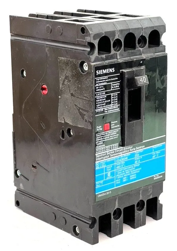 Автоматический выключатель Siemens Sentron ED43B040 Molded Case Circuit Breaker 