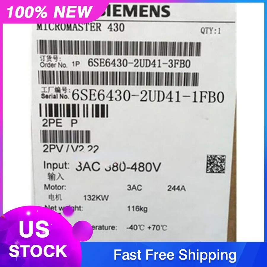 Частотный преобразователь Siemens 6SE6430-2UD41-1FB0 MICROMASTER430 without filt
