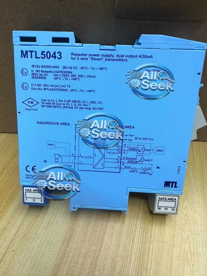 Блок питания 1 x MTL5043 MTL Repeater PSU Dual 4-20mA Isolator — фото лота 2