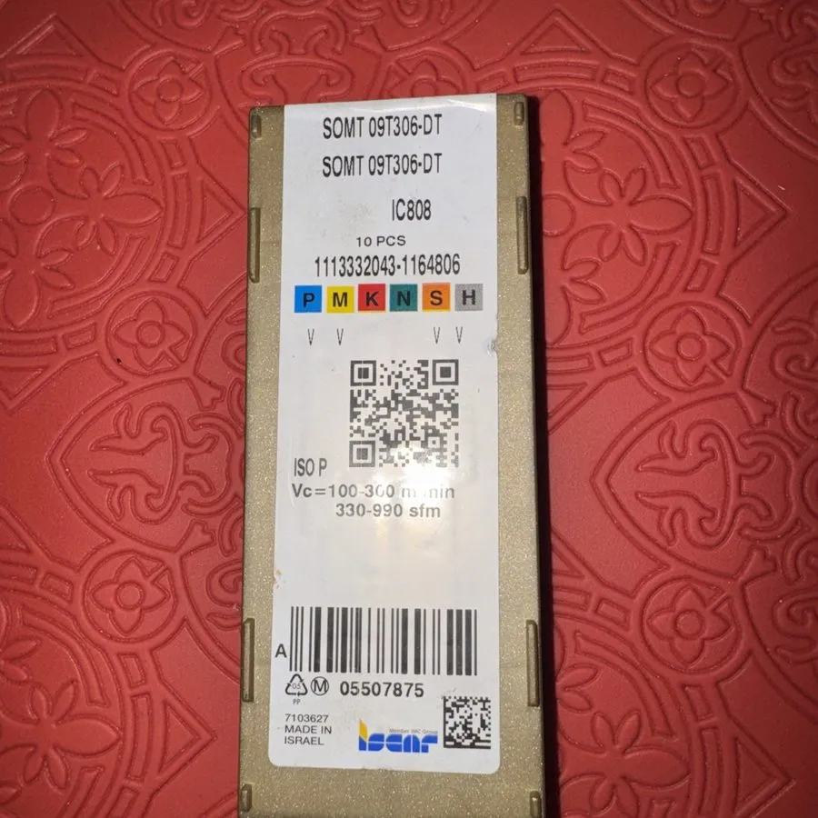 Режущий инструмент ISCAR SOMT09T306-DT IC808 Carbide Inserts SOMT09T306 Drilling