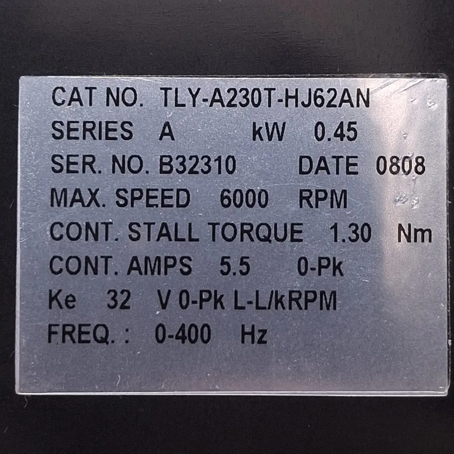 Серводвигатель Allen Bradley TLY-A230T-HJ62AN Ser A TL-Series TLY 240V AC Rotary
