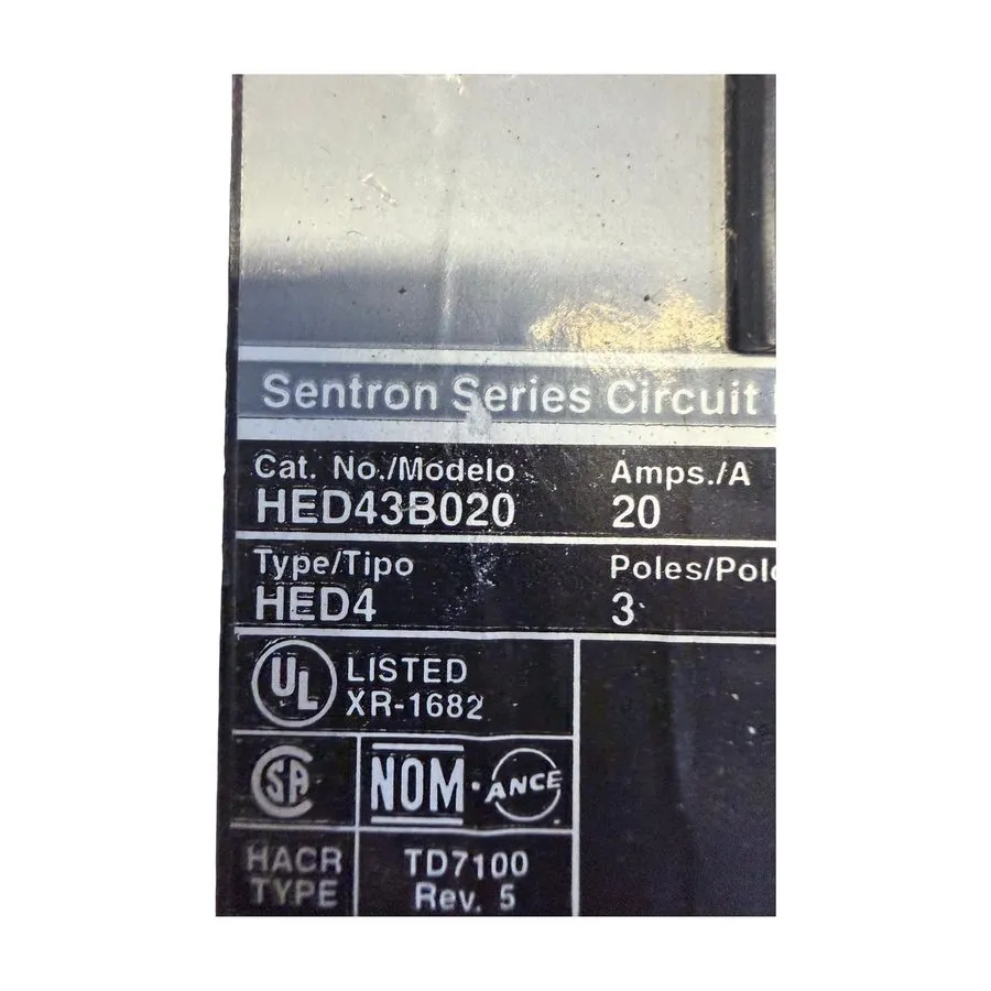 Автоматический выключатель Siemens Sentron Series 3 pole circuit breaker 20A 480