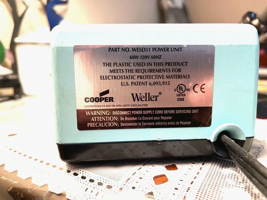 Паяльная станция Weller WESD51 60 W, 120 VAC, Soldering Station + PES51 24 VDC P — фото лота 2