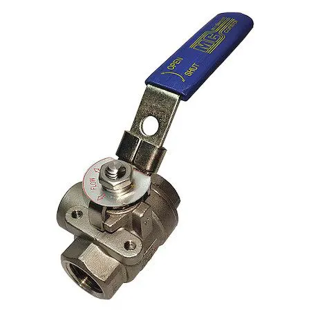 Клапан Zoro Select G-Sstw-100 1" Fnpt Stainless Steel Ball Valve Inline