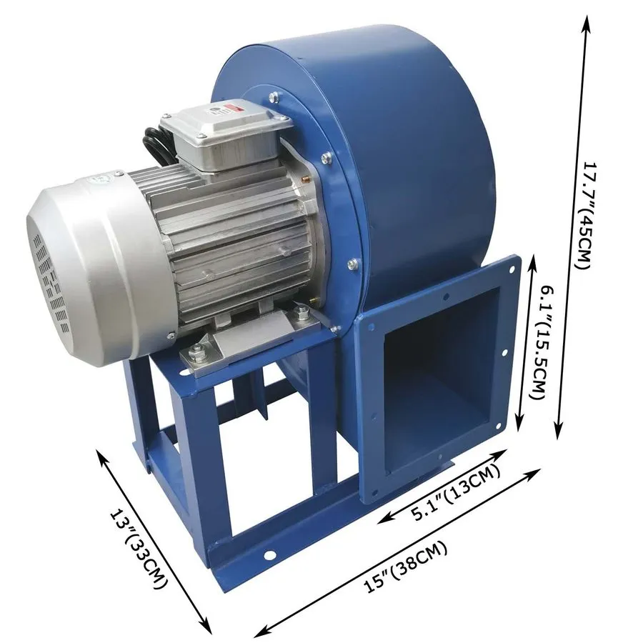 Вентилятор Industrial Centrifugal Fan Ventilator Blower With Bracket 110V 1100W  — фото лота 1