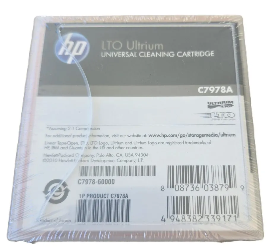 Ленточный привод HPE LTO Ultrium Universal Cleaning Cartridge (C7978A)