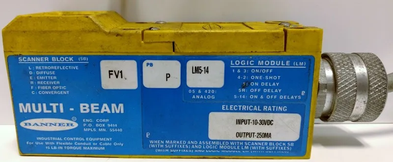 Датчик приближения Banner Engineering FV1-P-LM5-14 Photoelectric Proximity Senso