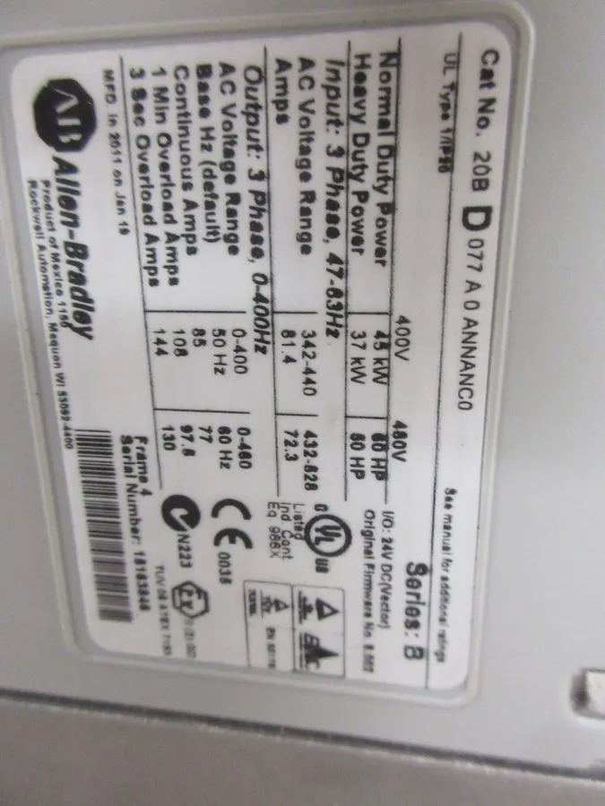 Частотный преобразователь B 60HP 3Ph