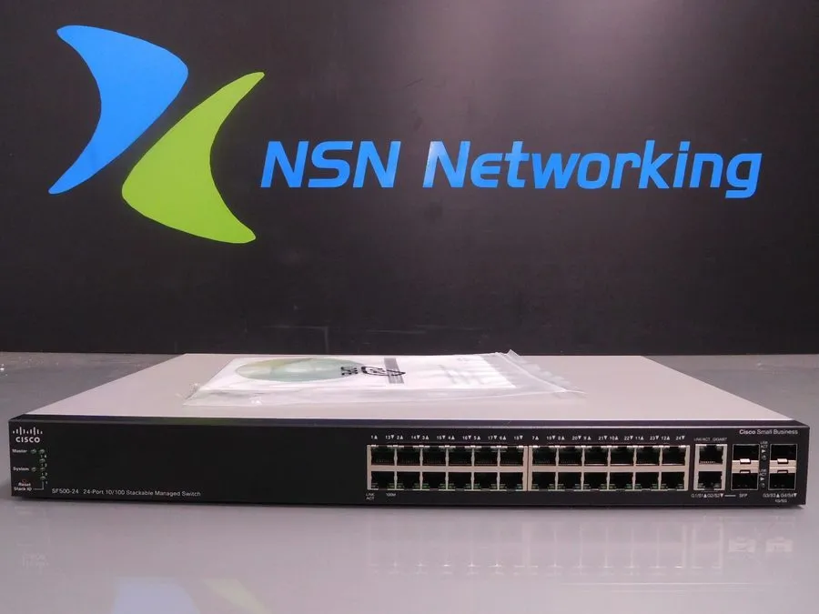 Коммутатор Cisco SF500-24 24-Port 10/100 PoE Stackable Managed Switch