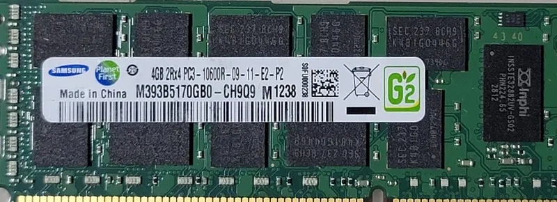 Модуль памяти Samsung X4GB 2Rx4 PC3-10600R M393B5170GB0-CH9Q9 HP 500203-061
