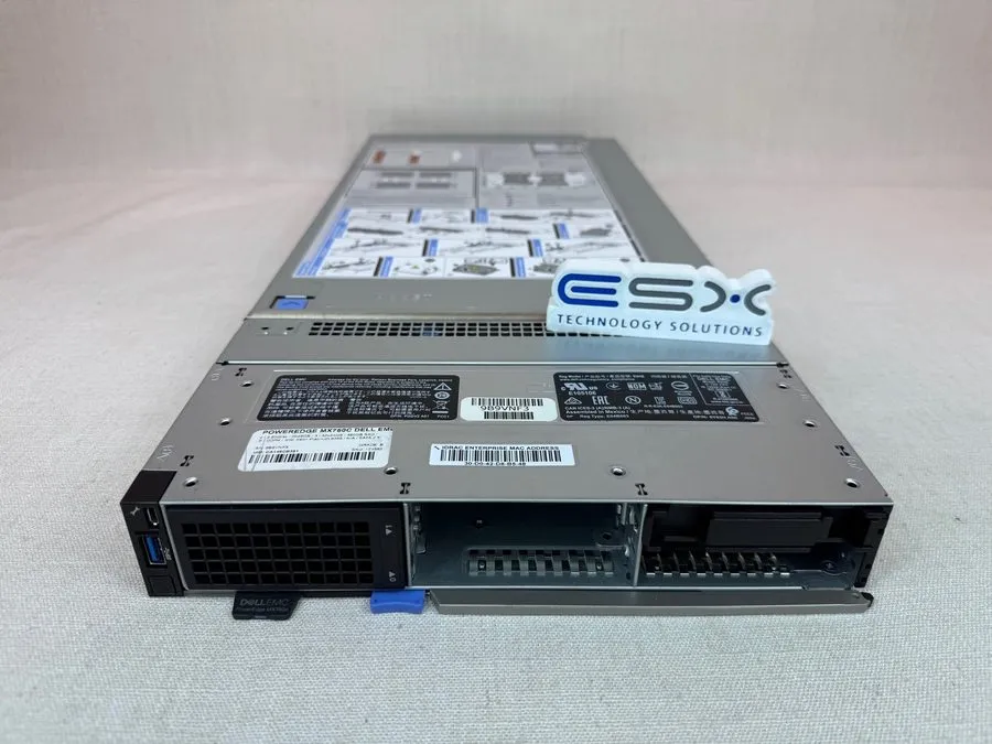 Сервер Dell PowerEdge MX750c 4x 2.5” NVMe CTO Blade Server- 2x Heatsink, iDRAC, 