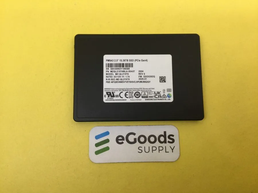 SSD-накопитель Samsung PM9A3 15.36TB Nvme 2.5inch U.2 SSD MZ-QL215T0 15TB 100% g