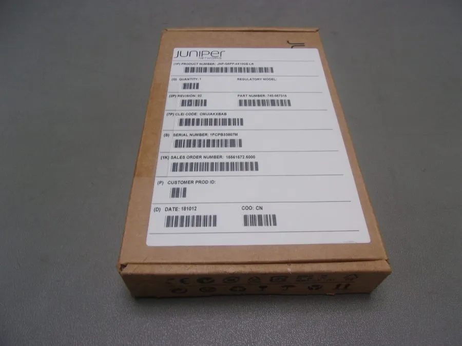Трансивер Juniper JNP-QSFP-4X10GE-LR 740-057315 40G QSFP+ 4x10G LR upto 10km SMF