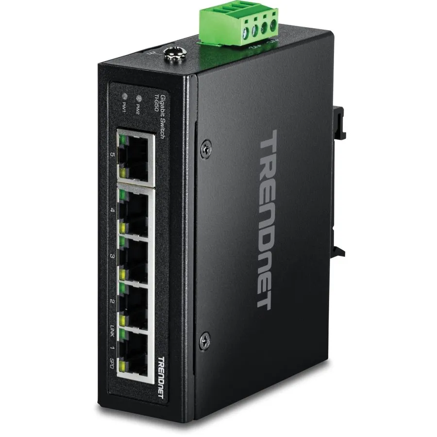 Коммутатор TRENDnet TI-G50 5-Port Hardened Industrial Gigabit DIN-Rail Switch 12