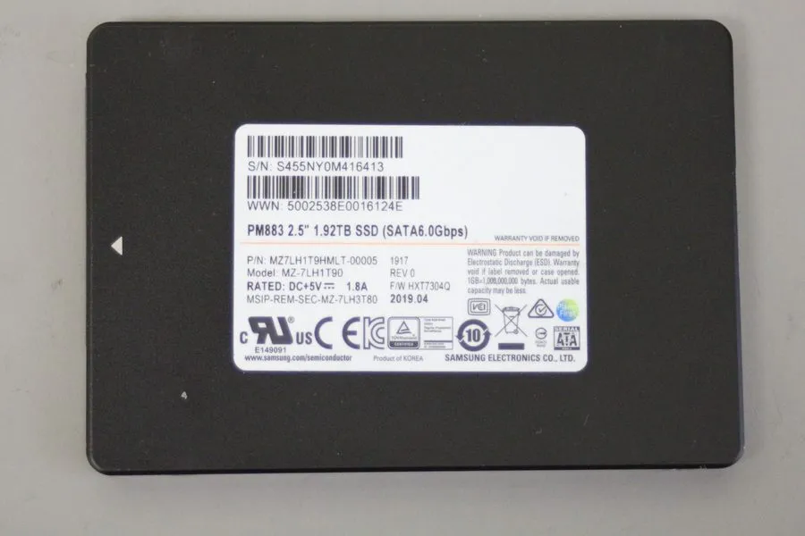 SSD-накопитель MZ7LH1T9HMLT-00005 Samsung PM883 1.92TB SATA 6Gbps RI 2.5" SSD MZ