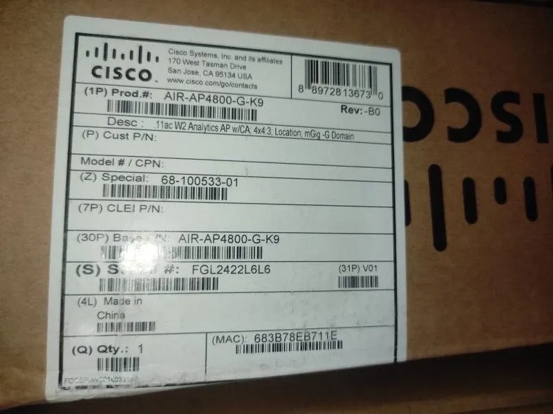 Точка доступа Wi-Fi Cisco AIR-AP4800-G-K9 — фото лота 2
