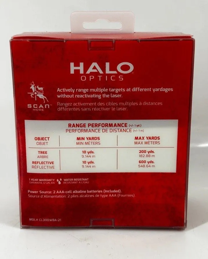 Оптико-электронная система HALO Optics CL300WBA-21 Laser Rangefinder 600 Yd 5x S — фото лота 1