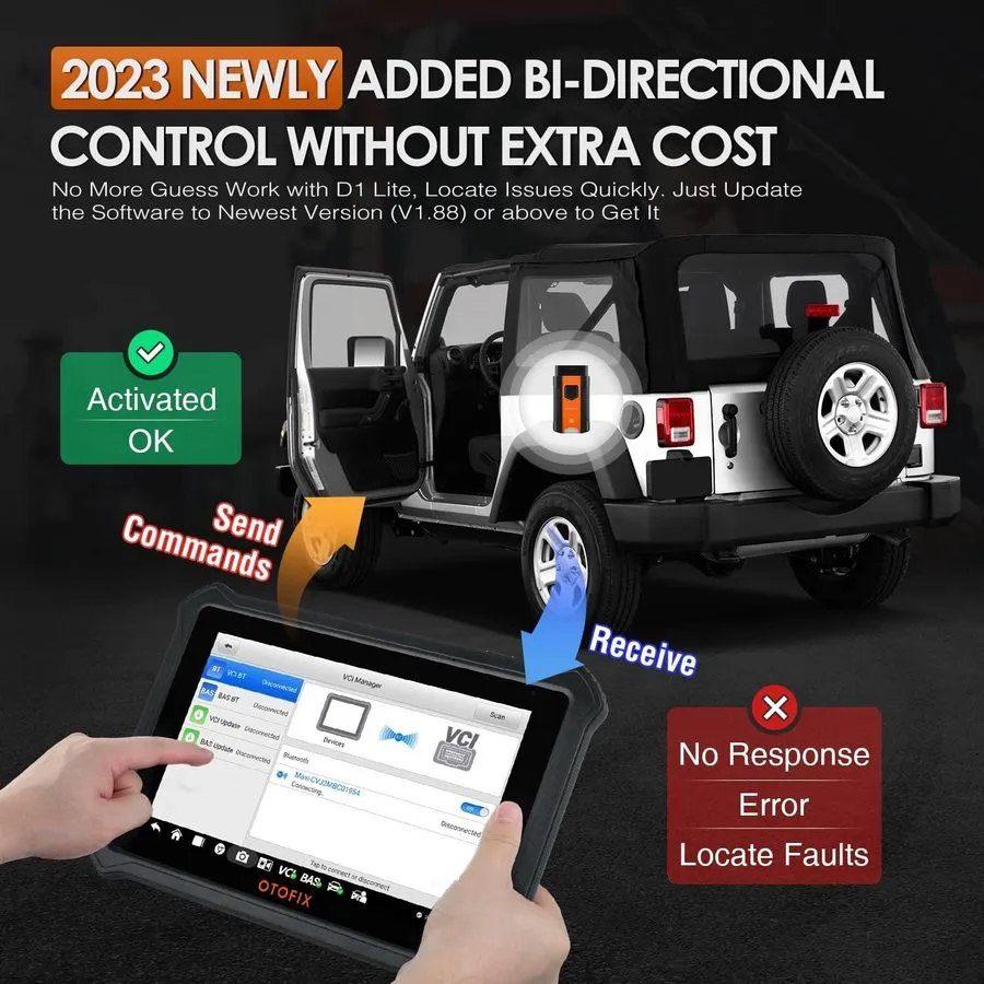 Диагностический сканер Autel MaxiCOM MK808 S Bidirectional Scan Tool Car Diagnos — фото лота 2