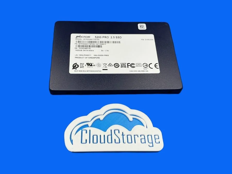 SSD-накопитель MTFDDAK1T9TDD Micron 5200 PRO 1.92TB SATA 6Gb/s 2.5" Internal SSD