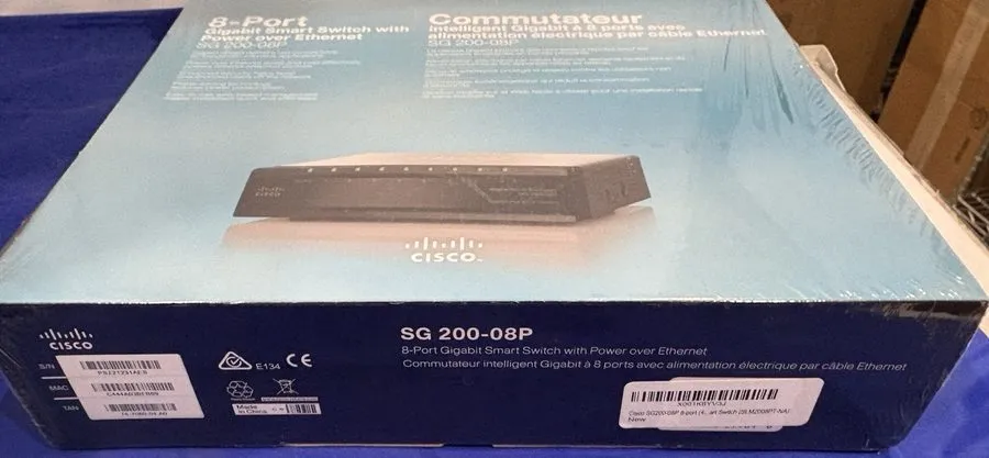 Коммутатор Cisco SG200-08P 8-port Gigabit PoE Smart Switch (SLM2008PT)