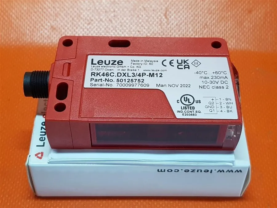 Фотоэлектрический датчик Leuze RK46C.DXL3/4P-M12: Retro-Reflective Photoelectric