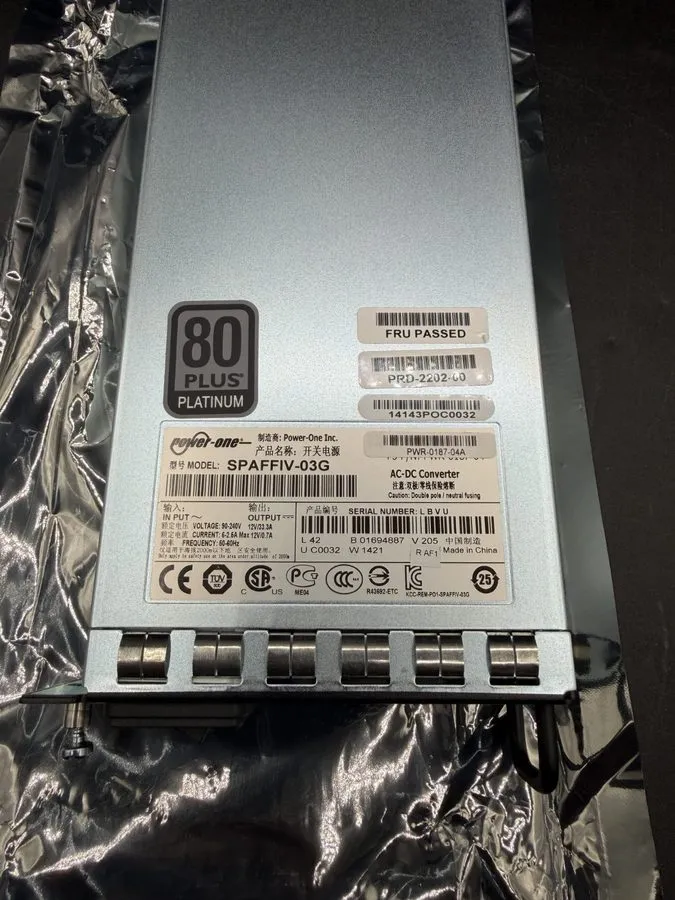 Блок питания SPAFFIV-03G F5 BIG-IP 400W AC Power Supply PWR-0187-03/05