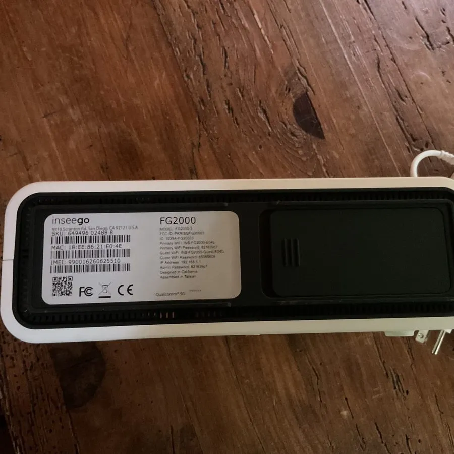 Маршрутизатор Inseego FG2000 5G Cellular Wi-Fi Router w/SIM US Cellular Works Gr — фото лота 2