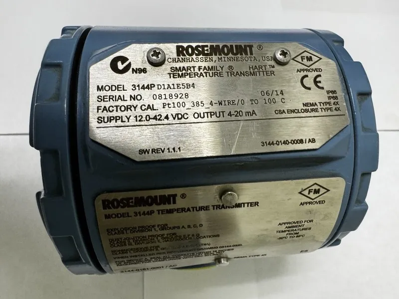 Датчик температуры Rosemount 3144P D1A1E5B4 HART Temperature Transmitter Pt100 4