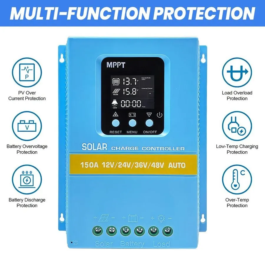 Аккумулятор 2X 4000W 100A MPPT Solar Charge Controller 12V/24V/36V/48V Battery P