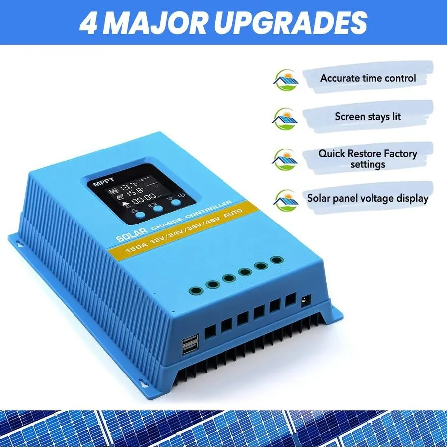 Аккумулятор 2X 4000W 100A MPPT Solar Charge Controller 12V/24V/36V/48V Battery P — фото лота 2