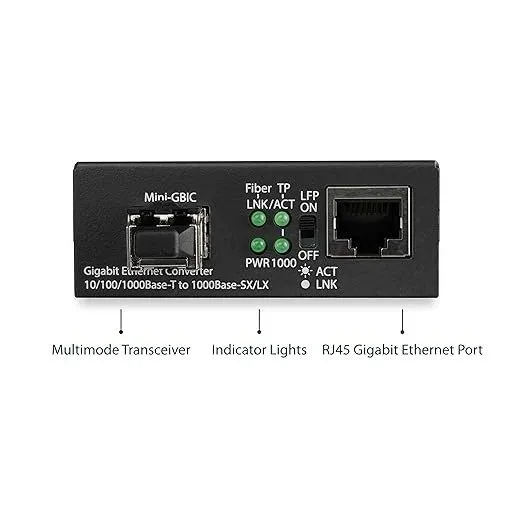 Медиаконвертер StarTech MCM1110MMLC Gigabit Ethernet Fiber Media Converter 850nm