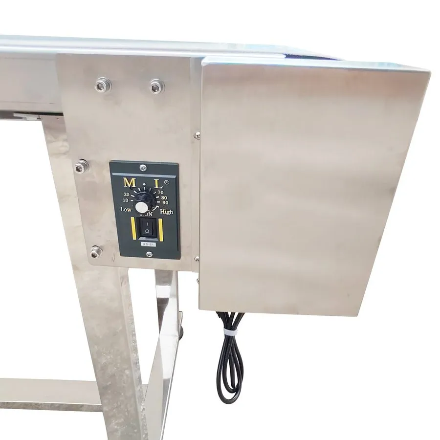 Конвейер 120W Length 118in Black PVC Conveyor Belt System Width Adjustable Speed — фото лота 1