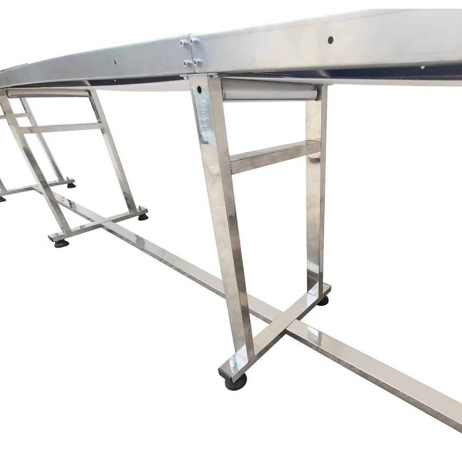 Конвейер 120W Length 118in Black PVC Conveyor Belt System Width Adjustable Speed — фото лота 2