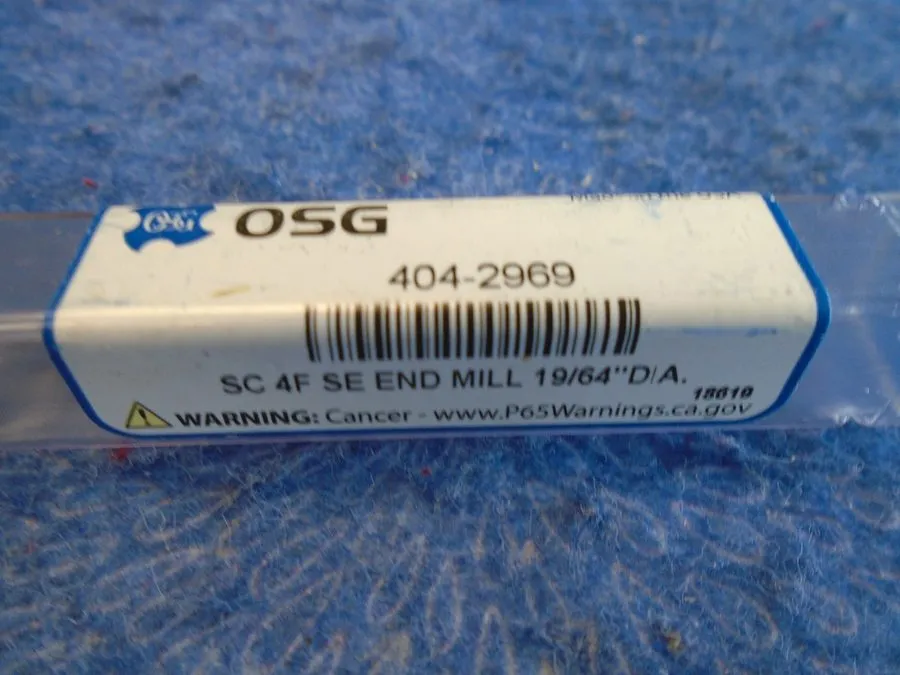 Режущий инструмент 19/64 x 5/16 4FL Carbide End Mill, OSG 404-2969