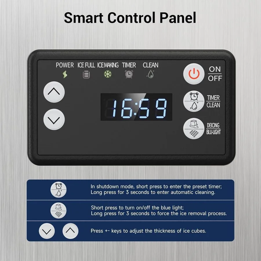 Льдогенератор Efficiency Commercial Ice Maker Machine 120lbs/24H ETL Certified, 