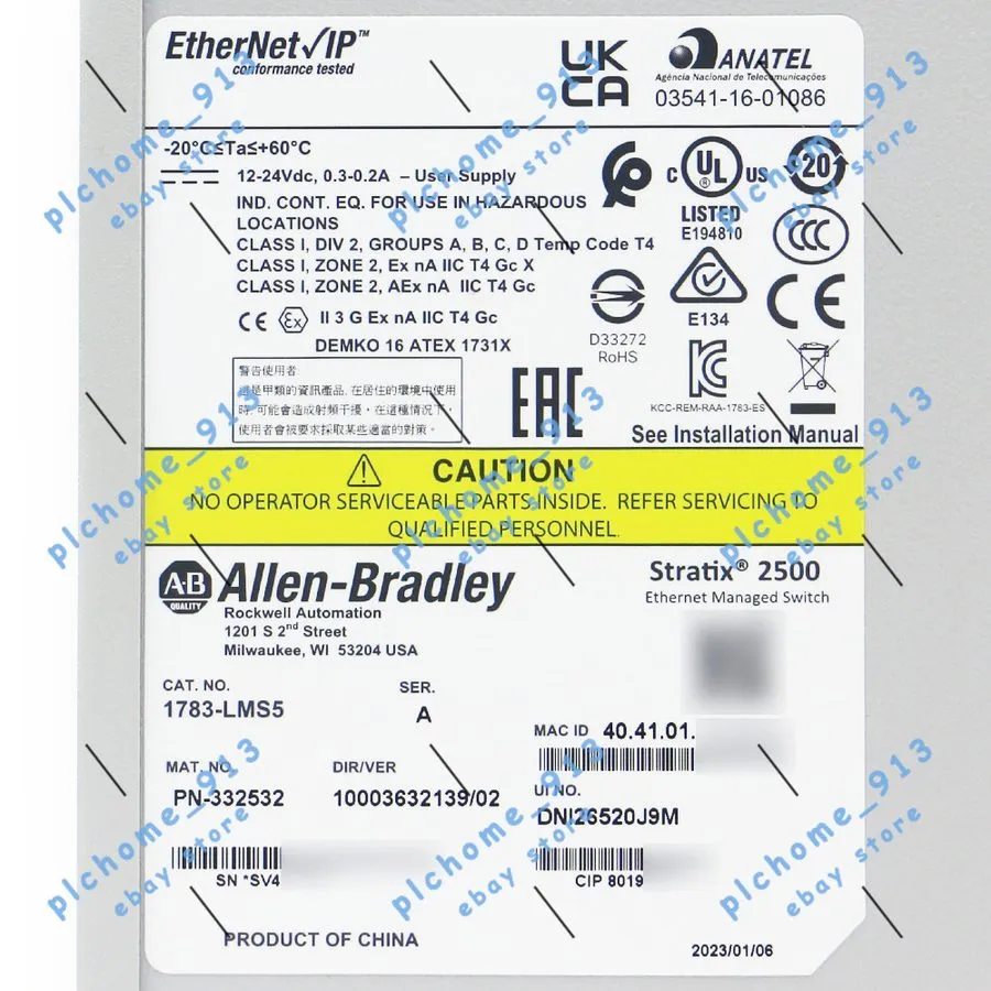 Коммутатор Allen Bradley 1783-LMS5 Stratix 2500 Switch 5 Port Lightly Managed