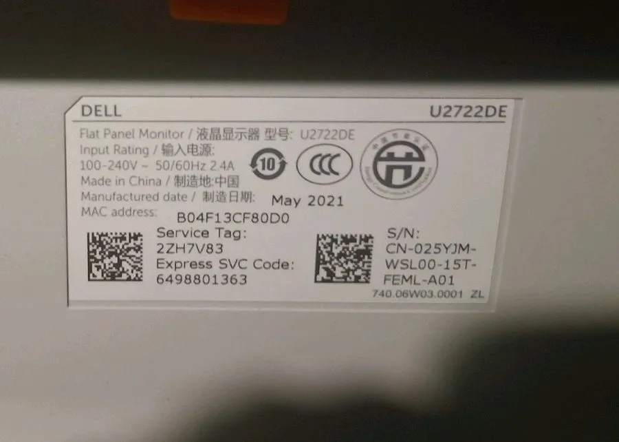 Монитор Dell UltraSharp U2722DE 27" QHD IPS LED Monitor ***SEALED — фото лота 2