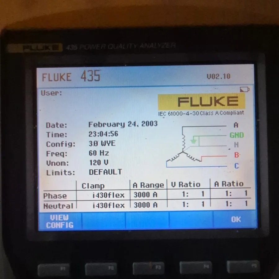 Анализатор Fluke 435 Power Quality Analyzer 3-Ph PQA iFlex 3000A Current Probes 