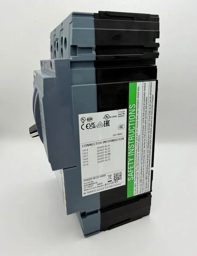 Автоматический выключатель Siemens 3VA5222-6EC31-0AA0 225 Amp 3-Pole Molded Case
