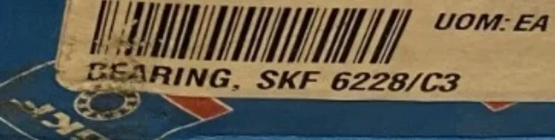 Подшипник SKF 6228/C3 Deep Groove Roller Bearing — фото лота 1