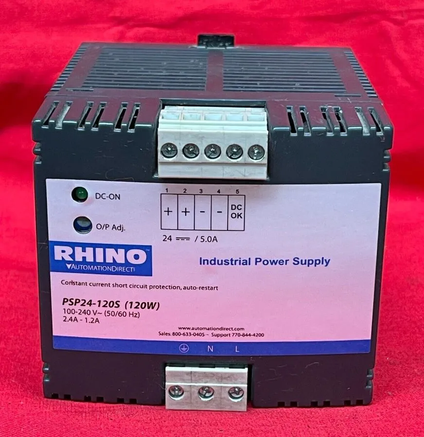 Блок питания RHINO PSP24-120S 24V DC 5A 120W DIN Rail Power Supply 120/240VAC
