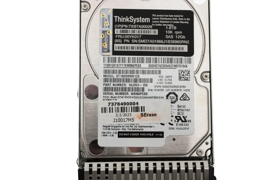 Сервер 7XB7A00028 Lenovo ThinkSystem 00YK017 2.5" 1.8TB 10K SAS 12G HDD Hard Dri