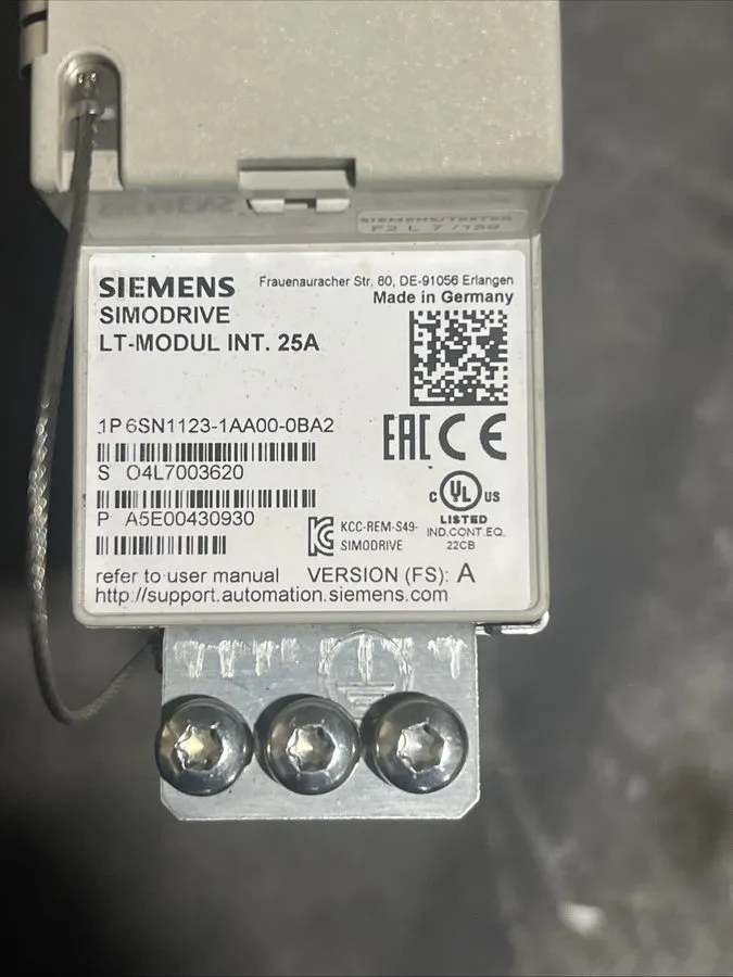 Сервоусилитель 6SN1123-1AA00-0BA2 SIEMENS SIMODRIVE 611 Power Module GQZ1 — фото лота 2