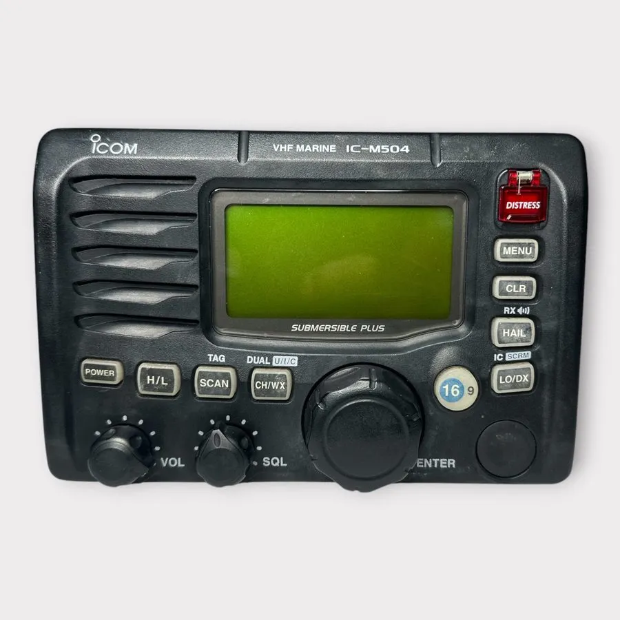 Радиостанция Icom IC-M504A Marine VHF Radio With Attached HM-126B Fist Mic Fully — фото лота 1