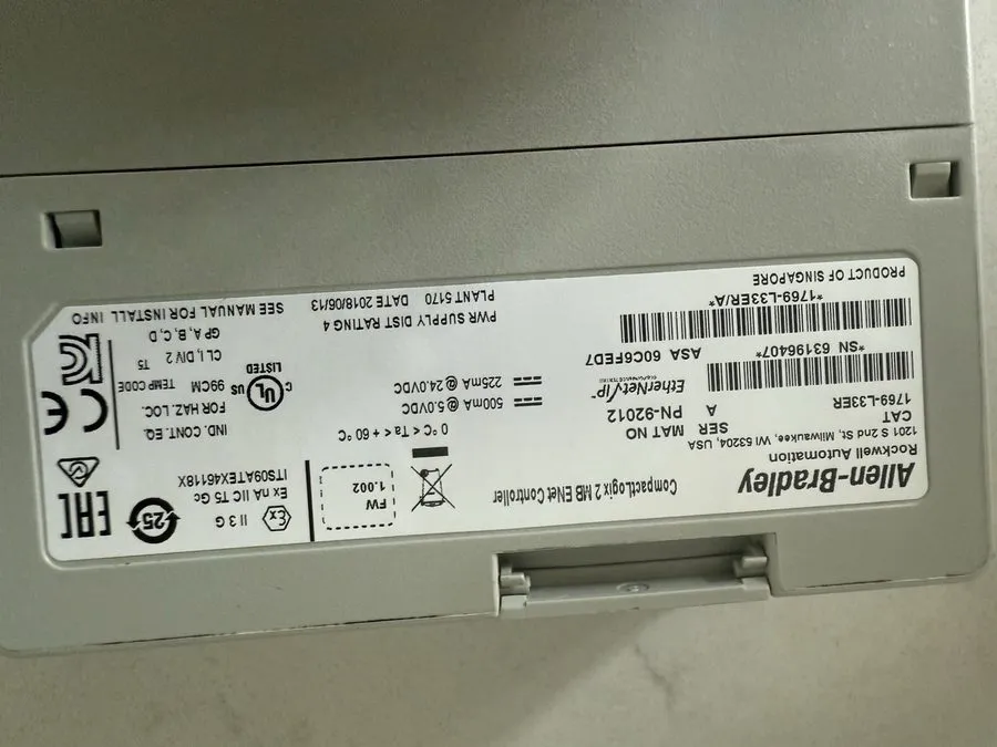 ПЛК Allen Bradley 1769-L33ER /A CompactLogix 2MB Ethernet Processor