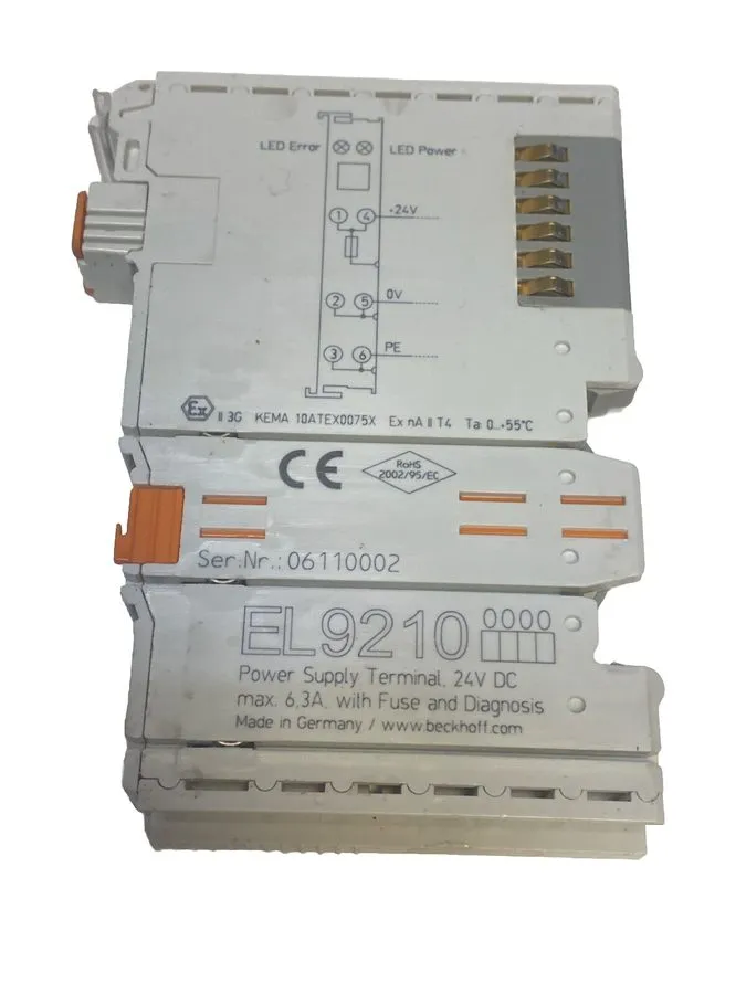 Модуль ввода-вывода Beckhoff EL9210-0000 EtherCAT Feed-In Terminal 24 V DC — фото лота 1