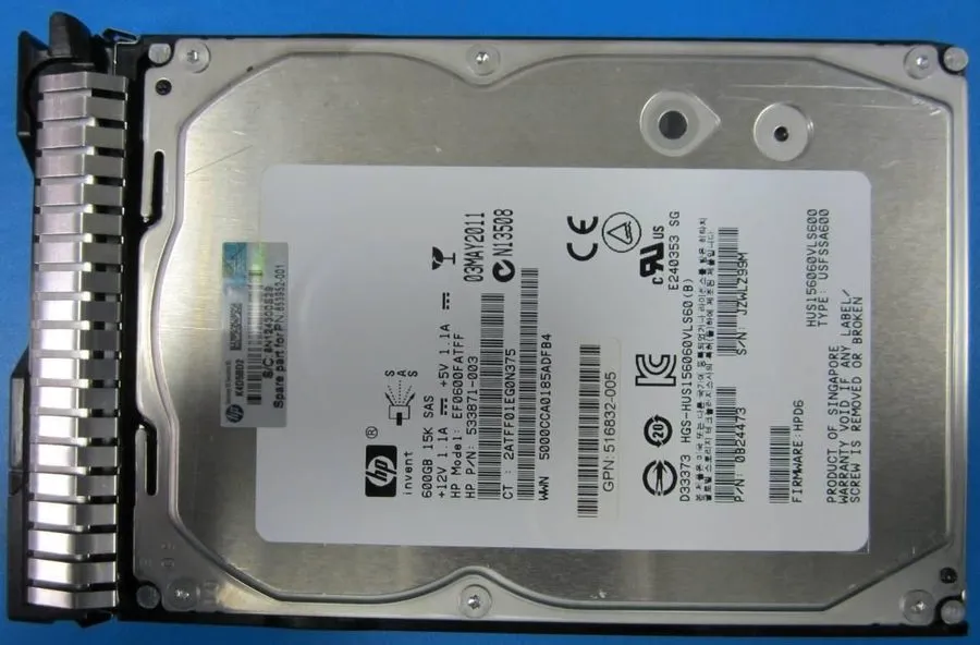 Жёсткий диск HPE 652620-B21 653952-001 600GB 3.5''15K 6G SAS Internal GEN8 HDD